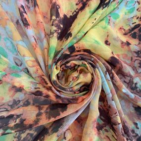 Tecido Musseline De Seda Estampada Mml • Conexão Tecidos