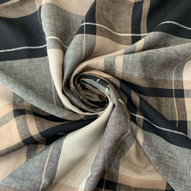 TECIDO LINHO PURO XADREZ • Conexão Tecidos