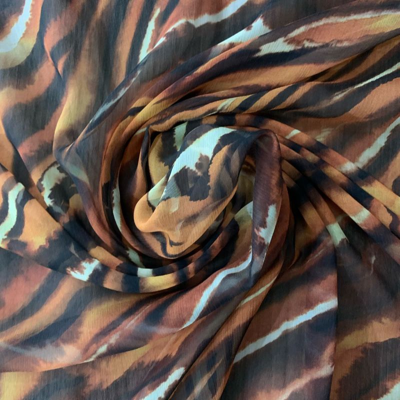 CHIFOM DE SEDA ESTAMPADO EST TIGRE • Conexão Tecidos