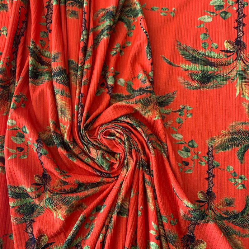 MALHA CANELADA ESTAMPADA COCONUT TREE.