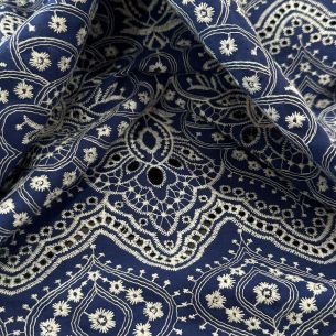 LESE DE ALGODÃO BLUE EMBROIDERY • Conexão Tecidos 2
