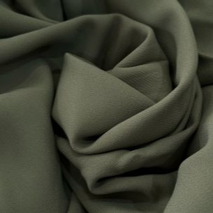 Tecido Crepe Patou Verde Oliveira • Conexão Tecidos