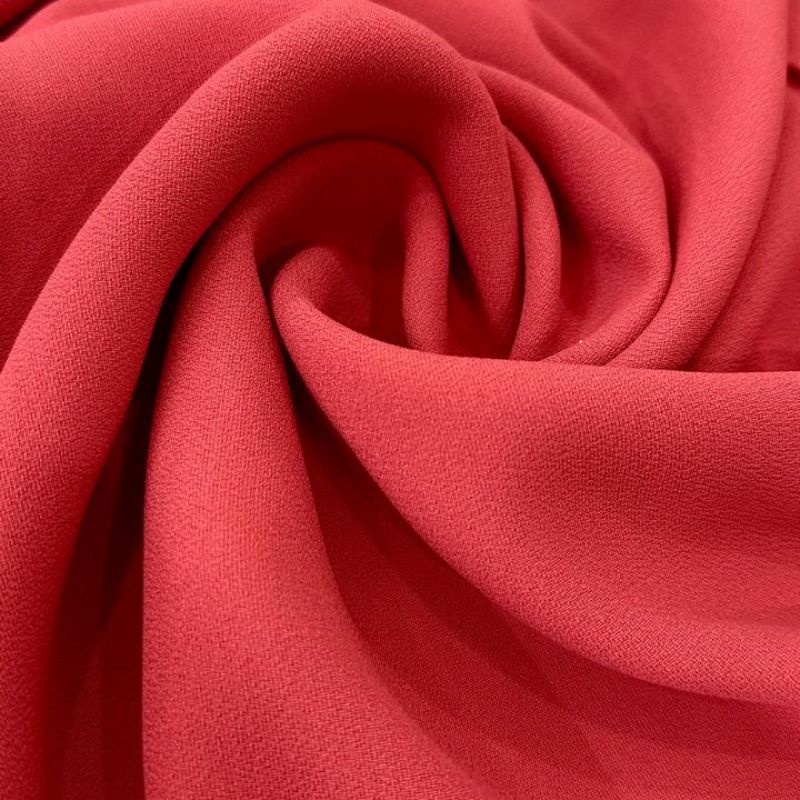 CREPE PATOU VERMELHO CARMESIM