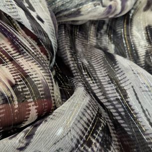 Tecido Chiffon De Seda Com Foil Marmo • Conexão Tecidos 2