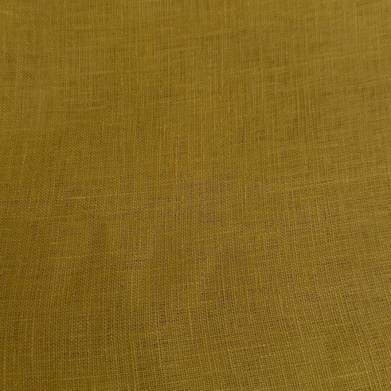 Tecido Linho Puro Liso Mostarda • Conexão Tecidos