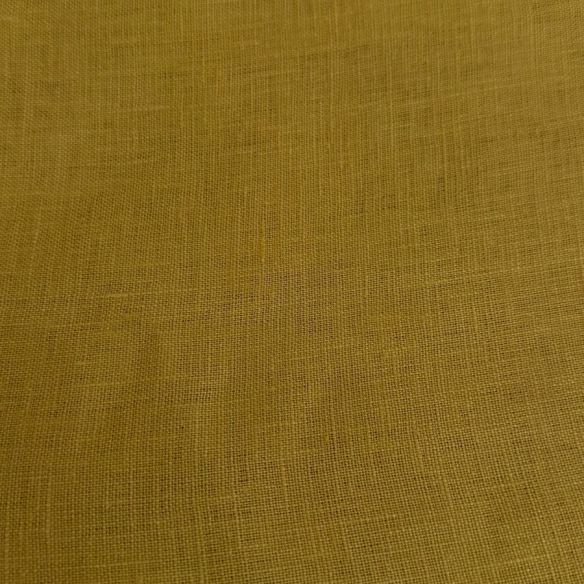 TECIDO LINHO PURO MOSTARDA. 