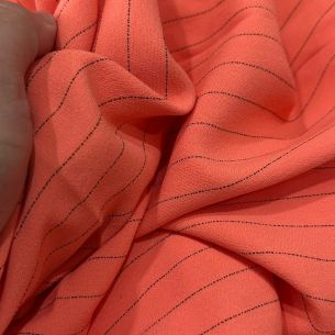 Tecido Crepe Patou Risca De Giz Citrico Corte 2,10 mt • Conexão