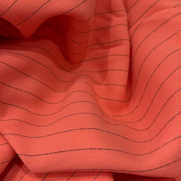 Tecido Crepe Patou Risca De Giz Citrico Corte 2,10 mt • Conexão