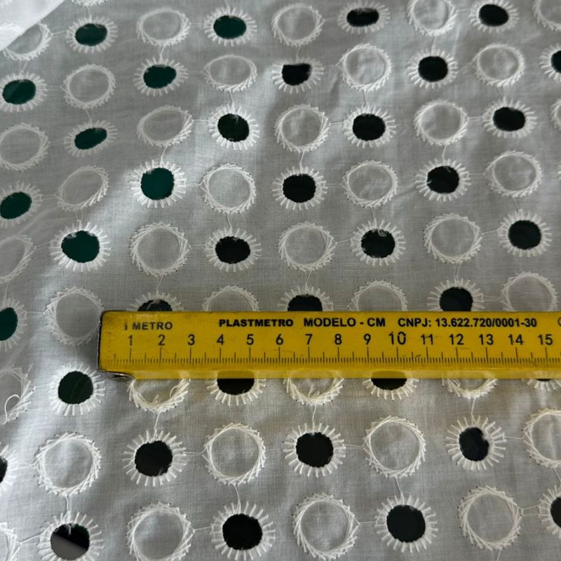 Tecido Lese De Algodão Off White Exotic • Conexão Tecidos