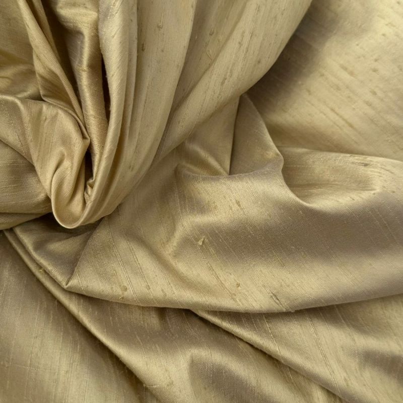 Tecido Shantung De Seda Pura Dourado Claro • Conexão Tecidos