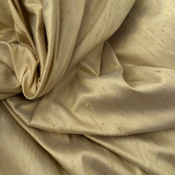 Tecido Shantung De Seda Pura Dourado Claro • Conexão Tecidos