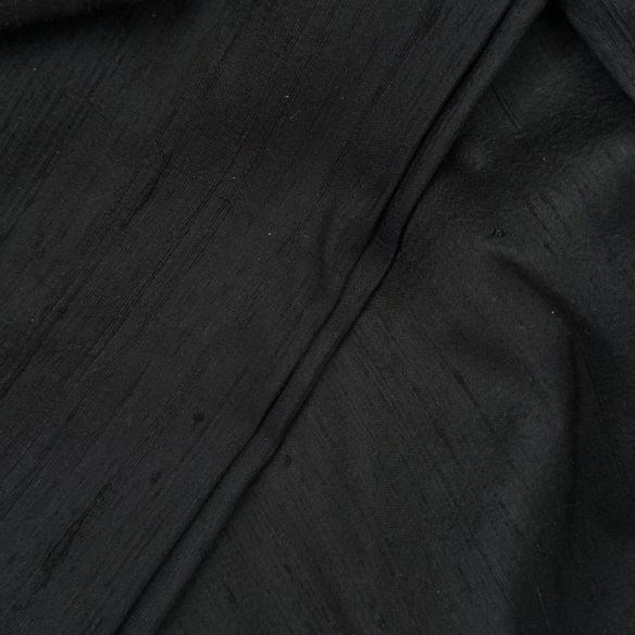 Tecido Shantung De Seda Pura Preto • Conexão Tecidos