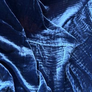 VELUDO DE SEDA AZUL • Conexão Tecidos