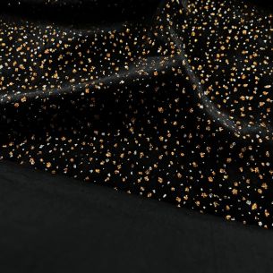 VELUDO DE SEDA PRETO COM GLITTER • Conexão Tecidos
