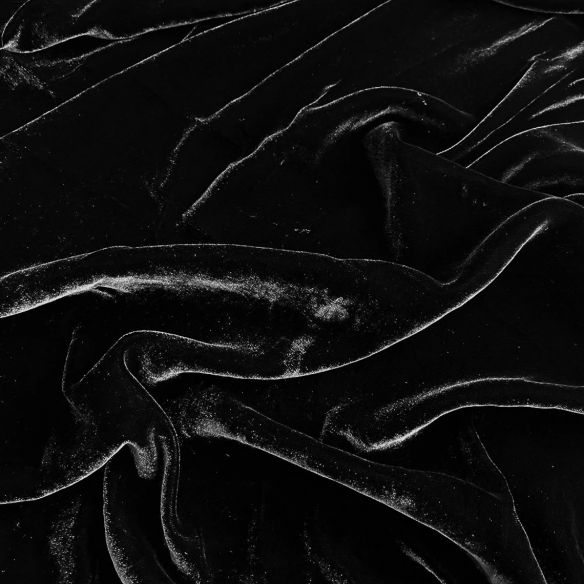 VELUDO DE SEDA PRETO • Conexão Tecidos