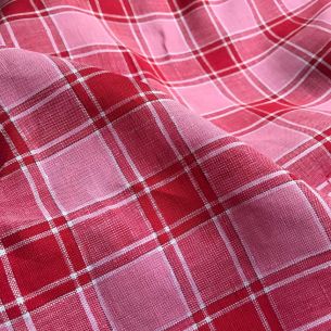 TECIDO CAMBRAIA DE LINHO PURO XADREZ RED • Conexão Tecidos 2