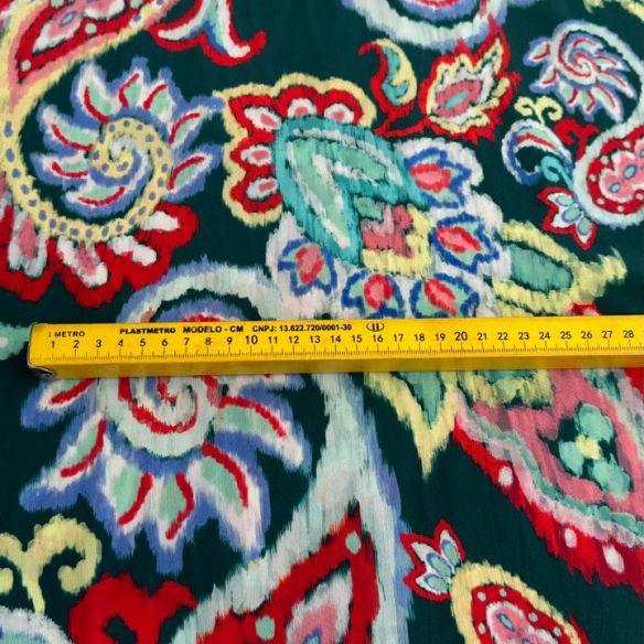 CREPE DE CHINE ESTAMPADO PUERTO • Conexão Tecidos