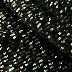 Tecido Veludo Preto com Paetê • Conexão Tecidos