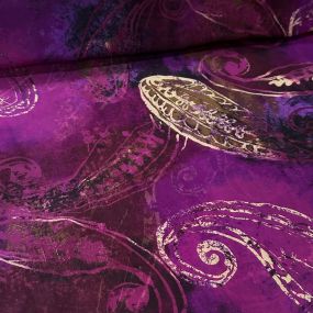 Tecido Musseline De Seda Estampada Pasley Purple • Conexão Tecidos 2