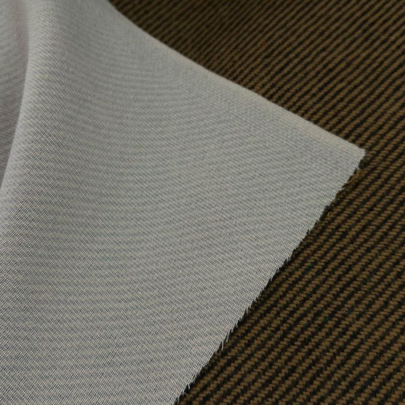 TECIDO LÃ PURA RISCA CARAMELO E PRETO ENTRETELADA • Conexão Tecidos