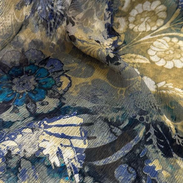 Tecido Chiffon De Seda Estampado Dakan • Conexão Tecidos
