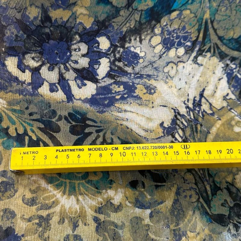 Tecido Chiffon De Seda Estampado Dakan • Conexão Tecidos