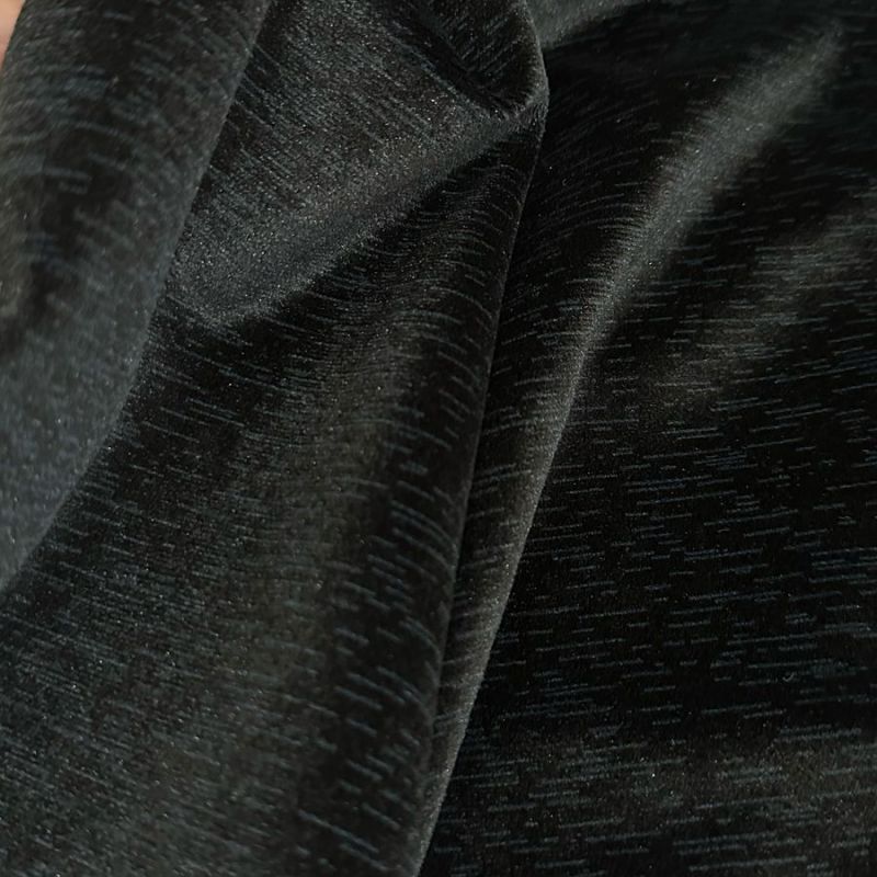 Tecido Veludo Cristal Black Pin • Conexão Tecidos