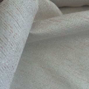 Tecido Tweed Leve Sintético Metalic Off White • Conexão Tecidos