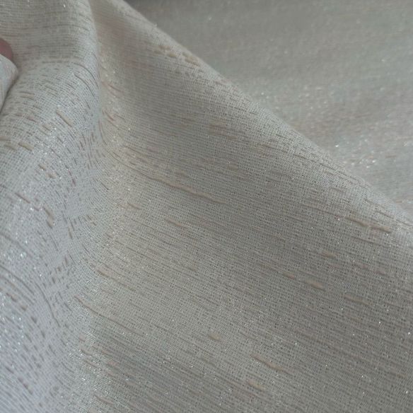 Tecido Tweed Leve Sintético Metalic Off White • Conexão Tecidos