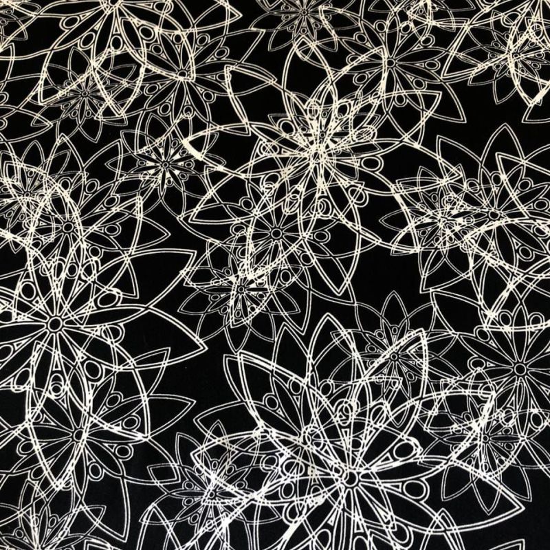 Tecido Cetim de Seda Estampado Atomic • Conexão Tecidos