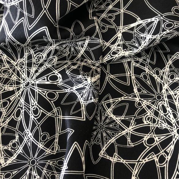Tecido Cetim de Seda Estampado Atomic • Conexão Tecidos