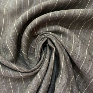 TECIDO LINHO PURO GRAFITE PINSTRIPE • Conexão Tecidos 2
