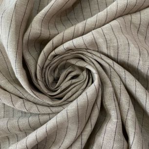 TECIDO LINHO PURO BEGE PINSTRIPE • Conexão Tecidos 2