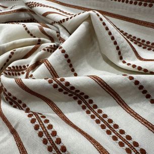 TECIDO CAMBRAIA DE ALGODÃO BORDADA DUBAI • Conexão Tecidos