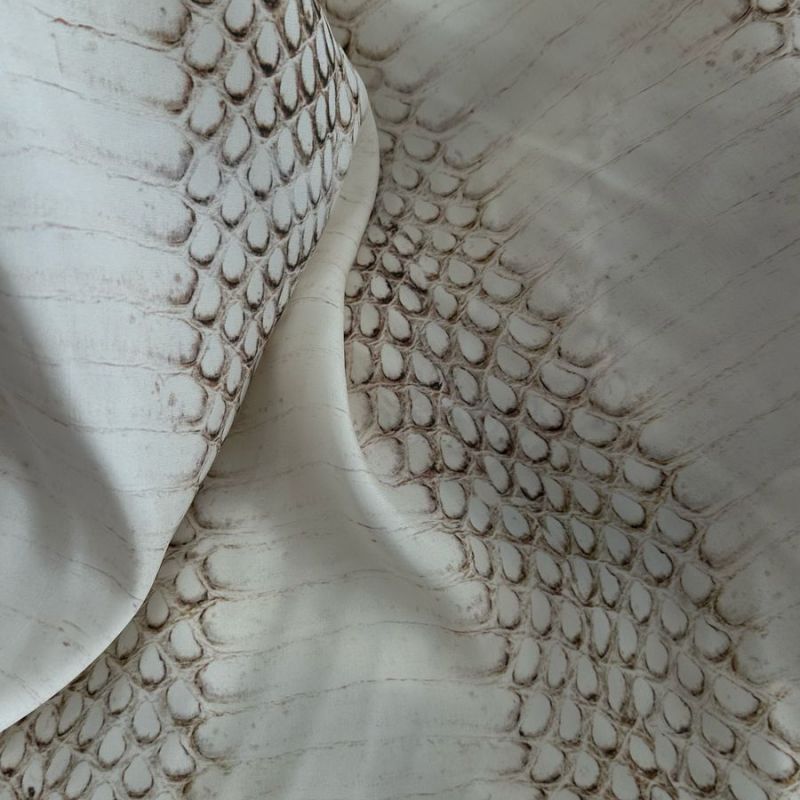 Tecido Cetim de Seda Estampado Snake Skin • Conexão Tecidos