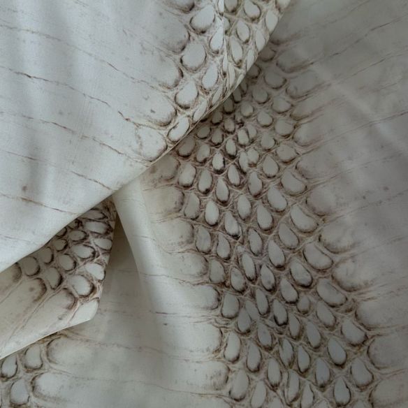 Tecido Cetim de Seda Estampado Snake Skin • Conexão Tecidos