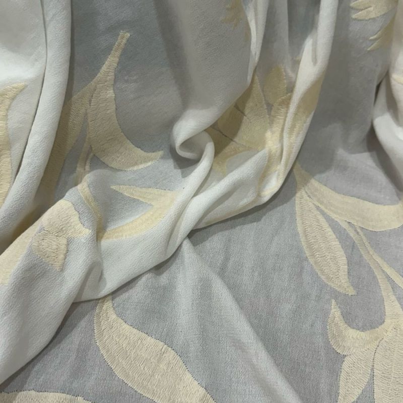 Tecido Cambraia Gaze De Algodão Bordada Off White • Conexão Tecidos