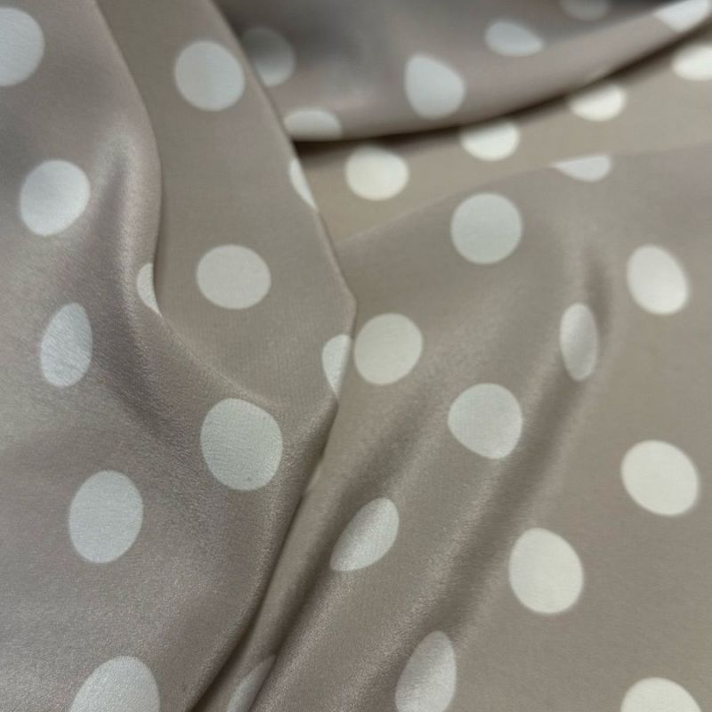 CREPE DE CHINE POÁ CINZA TWEED