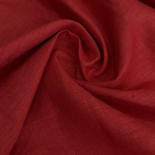 Tecido Linho Puro Liso Vermelho Pepper • Conexão Tecidos