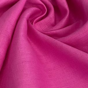 TECIDO LINHO PURO MAGENTA • Conexão Tecidos
