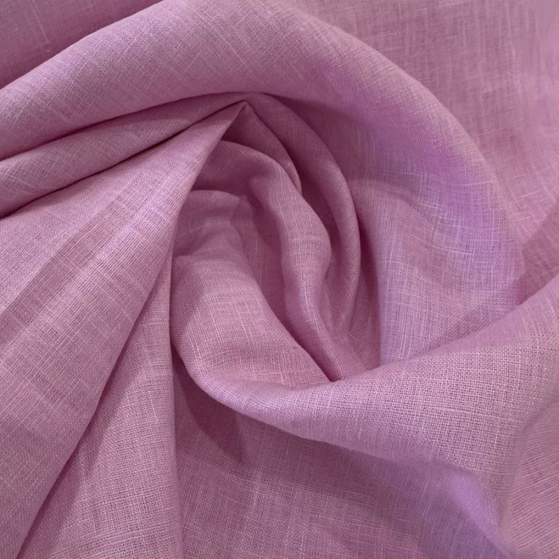 TECIDO LINHO PURO LILÁS ROSADO • Conexão Tecidos
