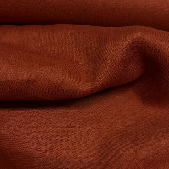 Tecido Linho Puro Liso Pau Brasil • Conexão Tecidos