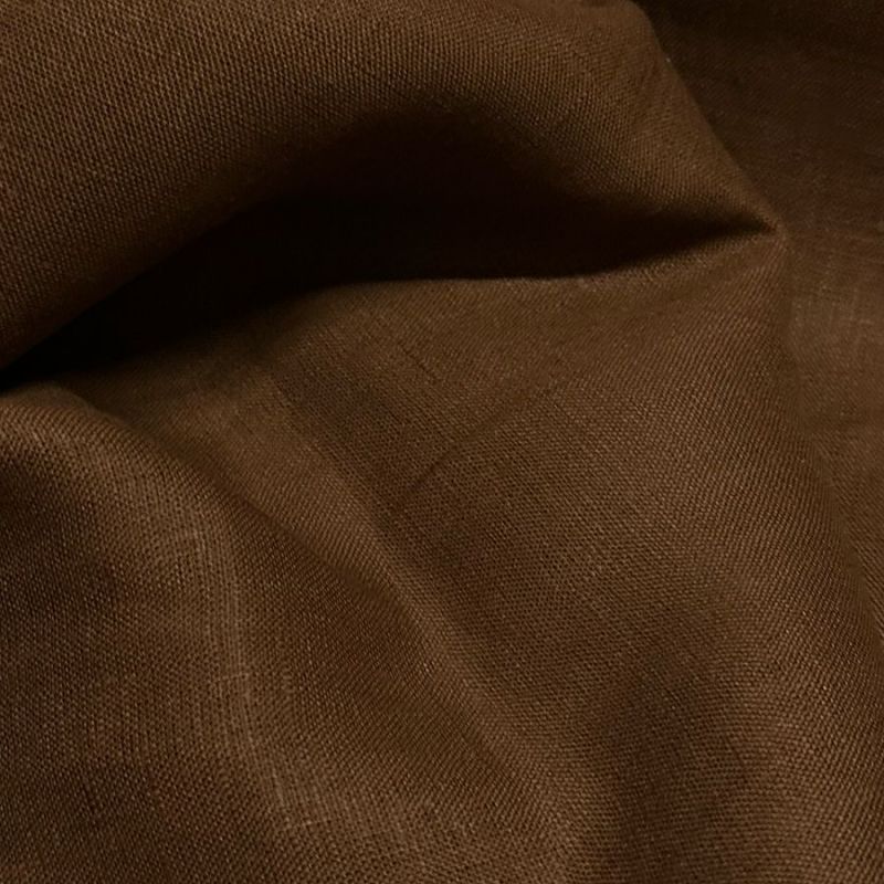 Tecido Linho Puro Liso Canela • Conexão Tecidos