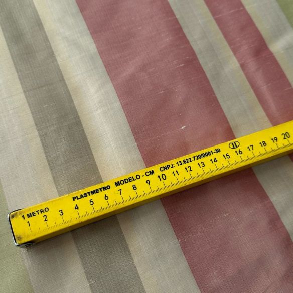 SHANTUNG DE SEDA PURA LISTRADO EXCLUSIVO. 