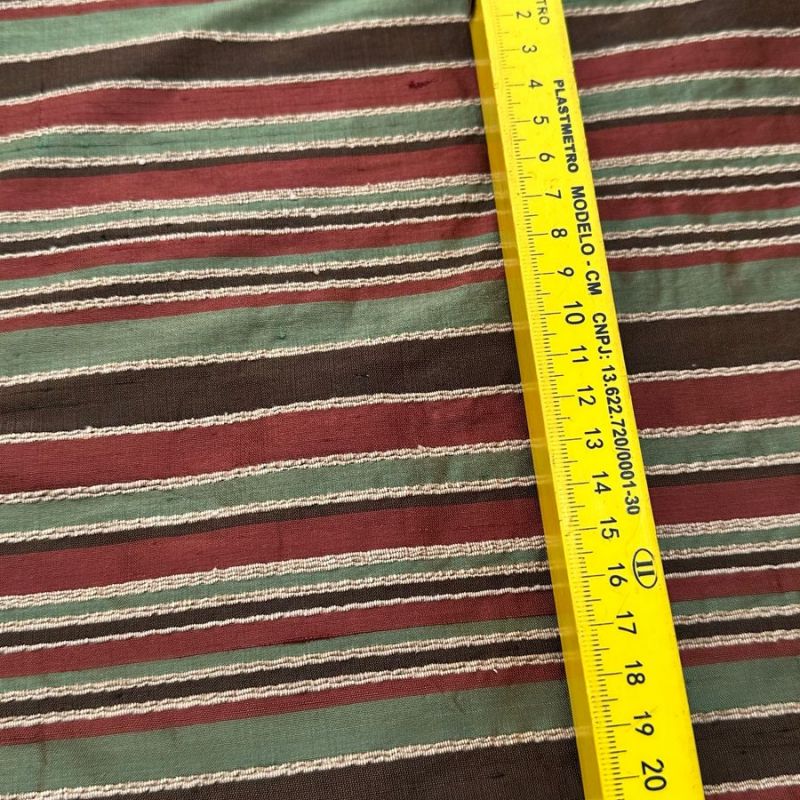 Tecido Shantung De Seda Pura Listrado Exclusivo I • Conexão Tecidos