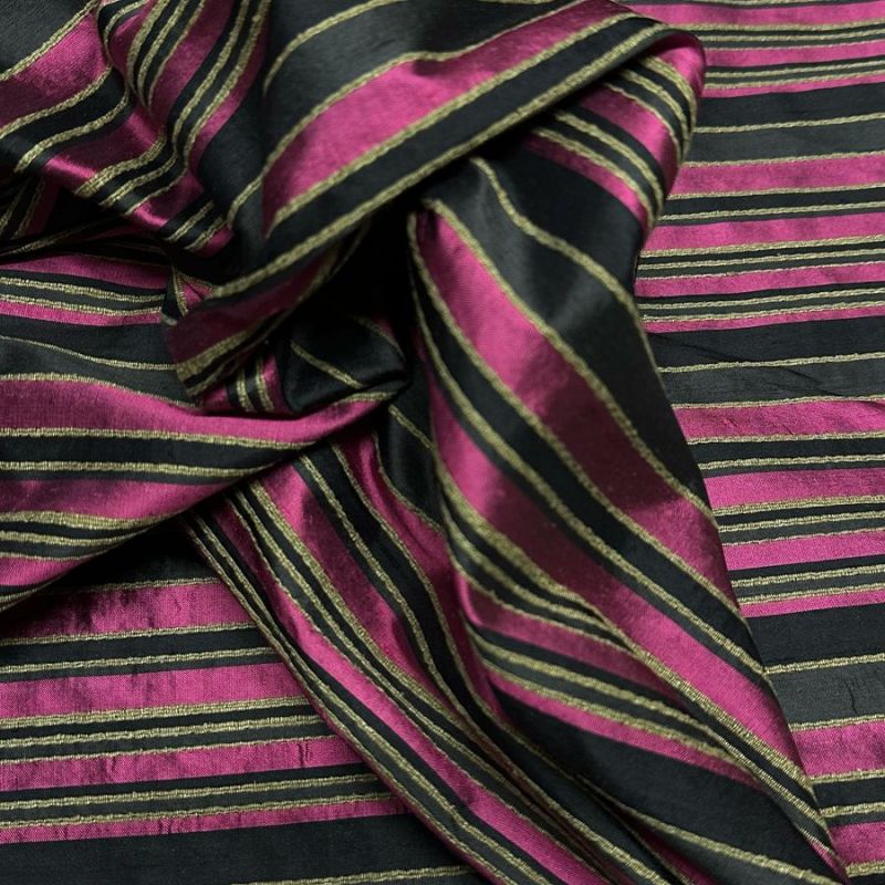 Tecido Shantung De Seda Pura Listrado Exclusivo Ii • Conexão Tecidos