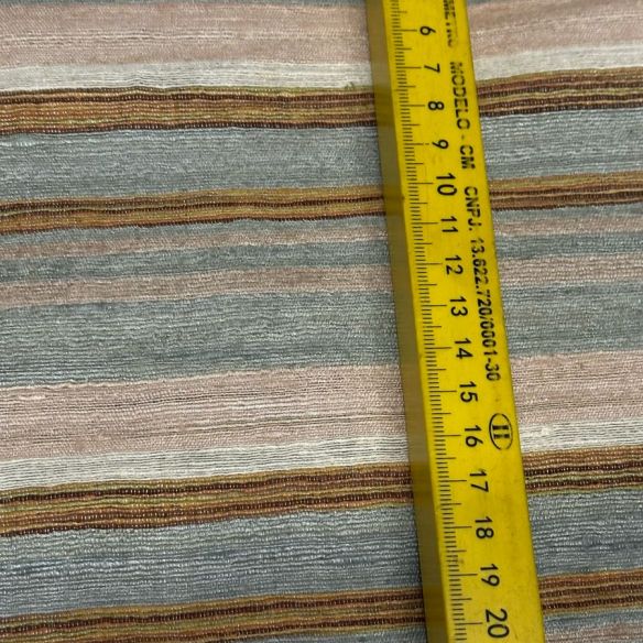 Tecido Shantung De Seda Pura Listrado Exclusivo Iv • Conexão Tecidos