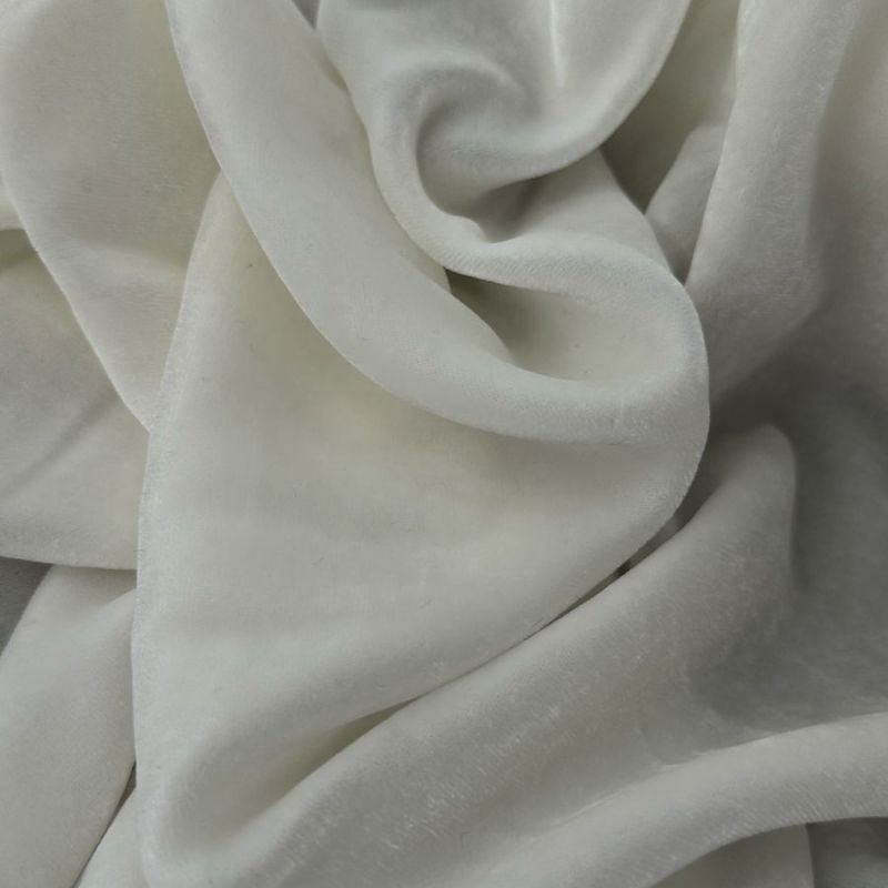 Tecido Veludo De Seda Off White • Conexão Tecidos