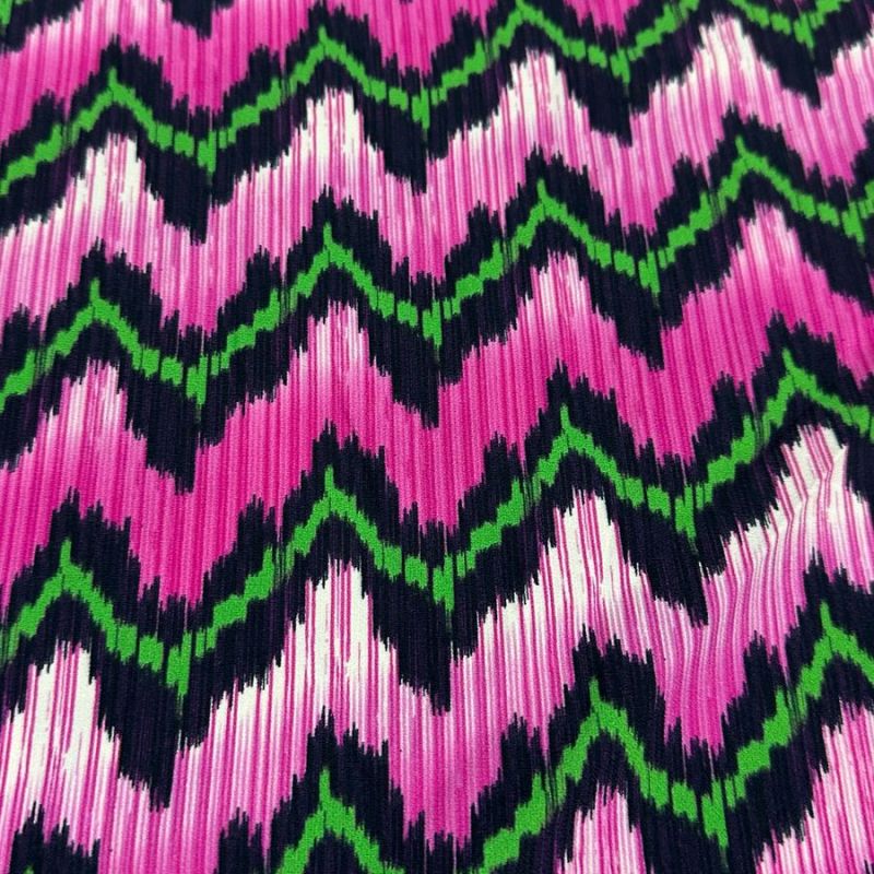 Tecido Tricrepe Estampado Chevron • Conexão Tecidos