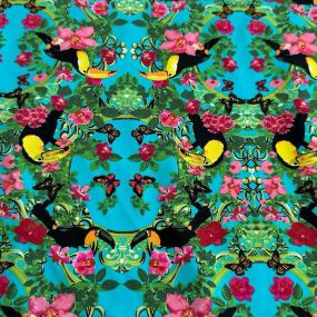 Tecido Malha Fluity Estampado Tucanos • Conexão Tecidos 2